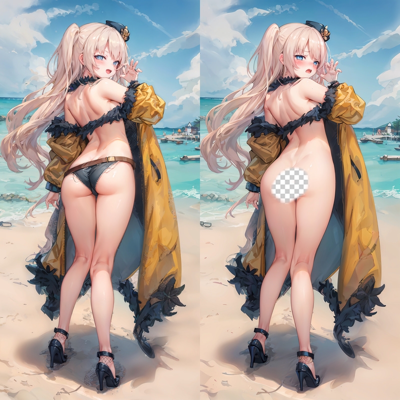 Genshin Impact Fischl Anime Dakimakura Body Pillow Cover