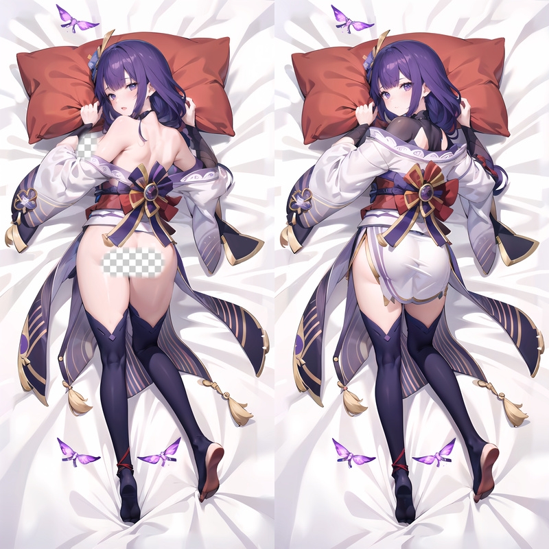 Genshin Impact Raiden Shogun Anime Dakimakura Body Pillow Cover