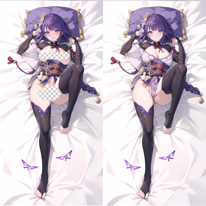 Genshin Impact Raiden Shogun Anime Dakimakura Body Pillow Cover
