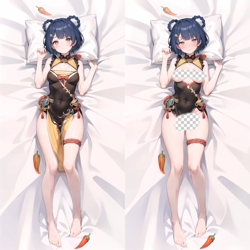 Genshin Impact Xiangling Anime Dakimakura Body Pillow Cover