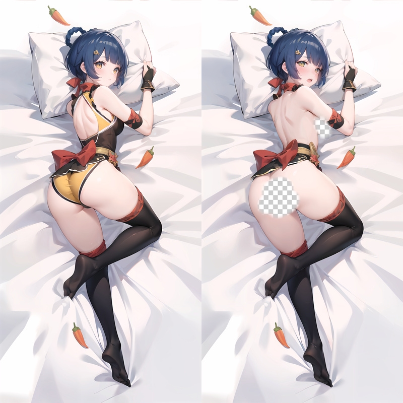 Genshin Impact Xiangling Anime Dakimakura Body Pillow Cover