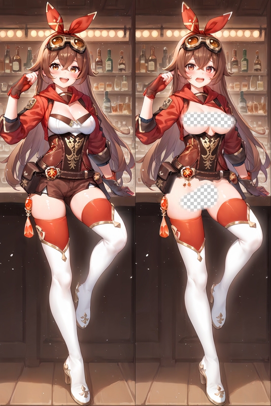Genshin Impact Amber Anime Dakimakura Body Pillow Cover