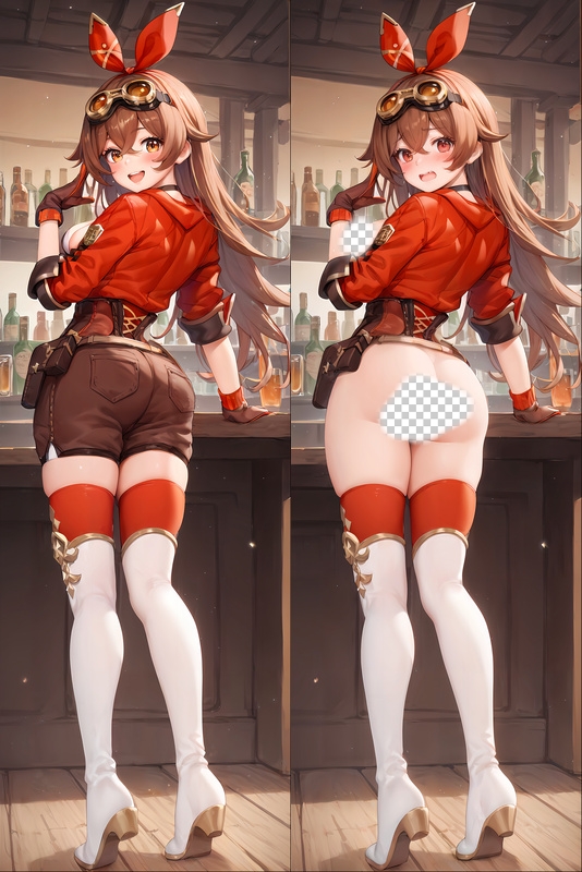 Genshin Impact Amber Anime Dakimakura Body Pillow Cover