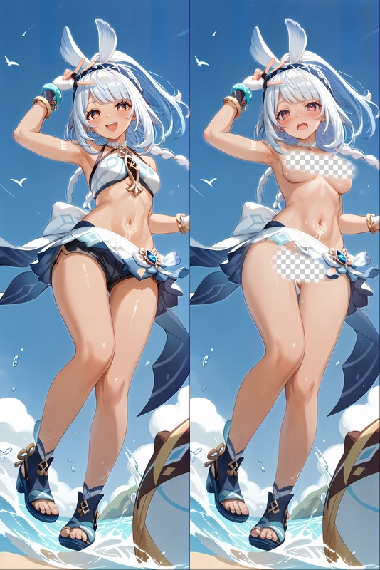 Genshin Impact Mualani Anime Dakimakura Body Pillow Cover
