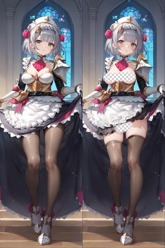 Genshin Impact Noelle Anime Dakimakura Body Pillow Cover