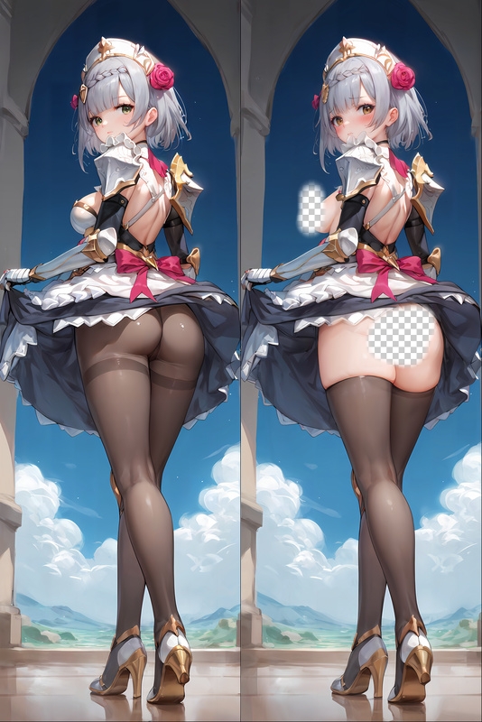 Genshin Impact Noelle Anime Dakimakura Body Pillow Cover