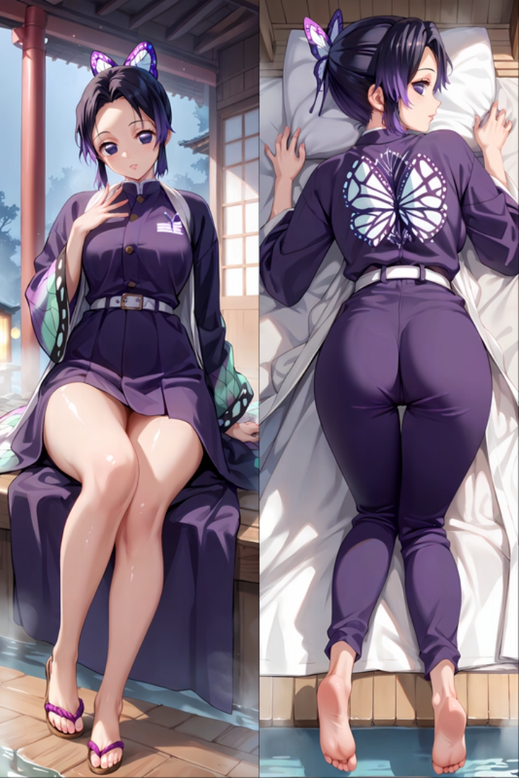 Demon Slayer: Kimetsu no Yaiba Shinobu Kocho Anime Dakimakura Body Pillow Cover