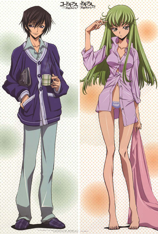 Code Geass Lelouch of the Rebellion Lelouch Lamperouge  + CC Anime Dakimakura Body Pillow Cover