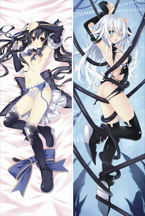 Hyperdimension Neptunia Black Heart + Noire Anime Dakimakura Body Pillow Cover