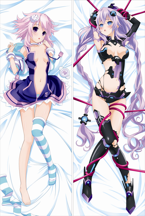 Hyperdimension Neptunia Neptune + Purple Heart Anime Dakimakura Body Pillow Cover