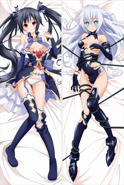 Hyperdimension Neptunia Black Heart + Noire Anime Dakimakura Body Pillow Cover