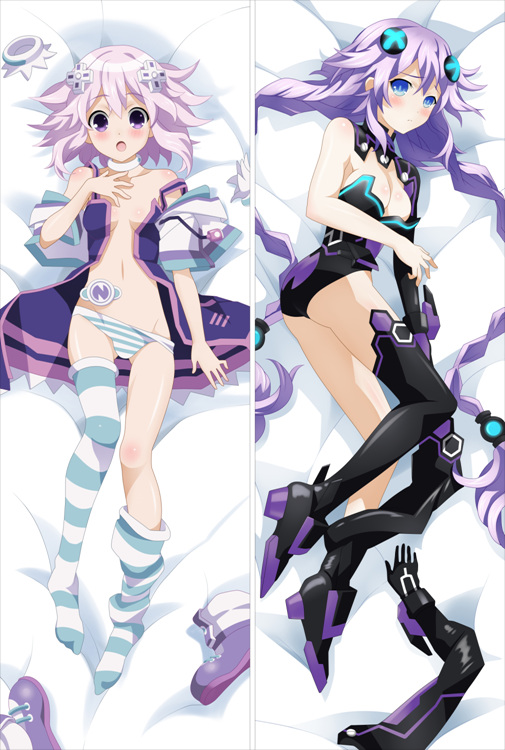 Hyperdimension Neptunia Neptune + Purple Heart Anime Dakimakura Body Pillow Cover
