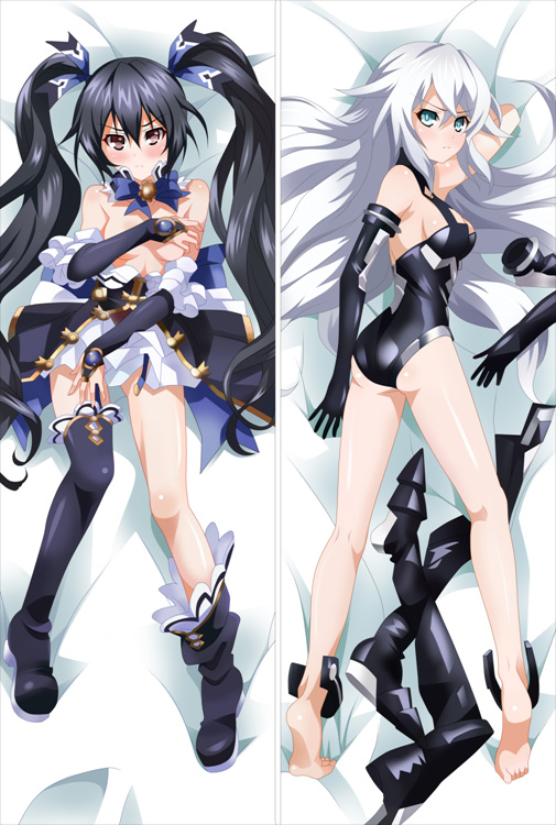 Hyperdimension Neptunia Black Heart + Noire Anime Dakimakura Body Pillow Cover