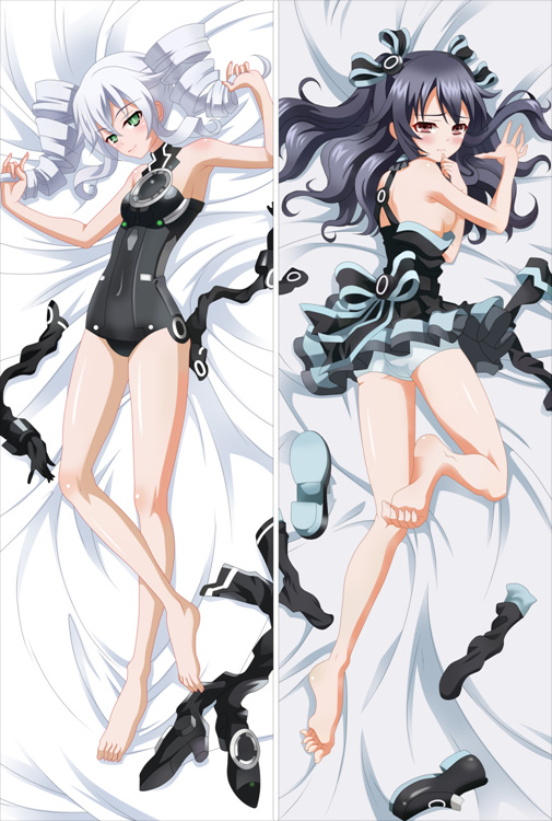Hyperdimension Neptunia Black Heart + Noire Anime Dakimakura Body Pillow Cover