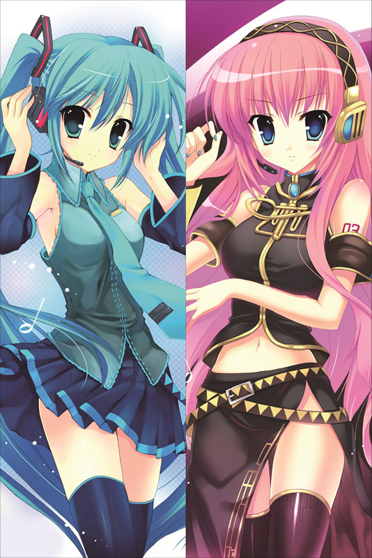 Hatsune Miku + Luka Megurine Anime Dakimakura Body Pillow Cover