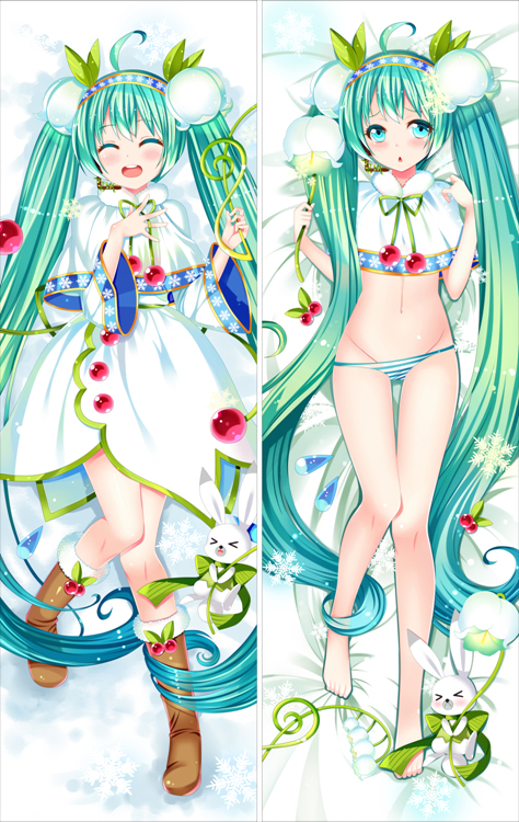Snow Hatsune Miku Anime Dakimakura Body Pillow Cover