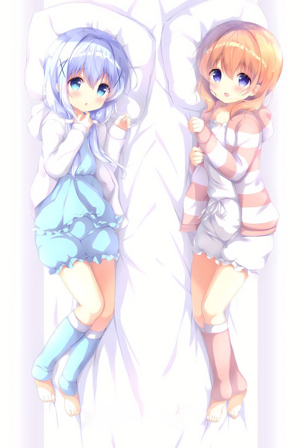 Is the Order a Rabbit? Kafuu Chino & Hoto Cocoa Anime Dakimakura Body Pillow Cover