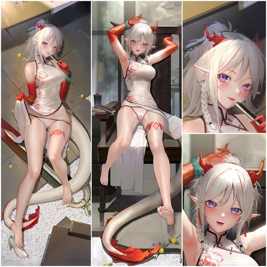 Arknights Nian Anime Dakimakura Body Pillow Cover