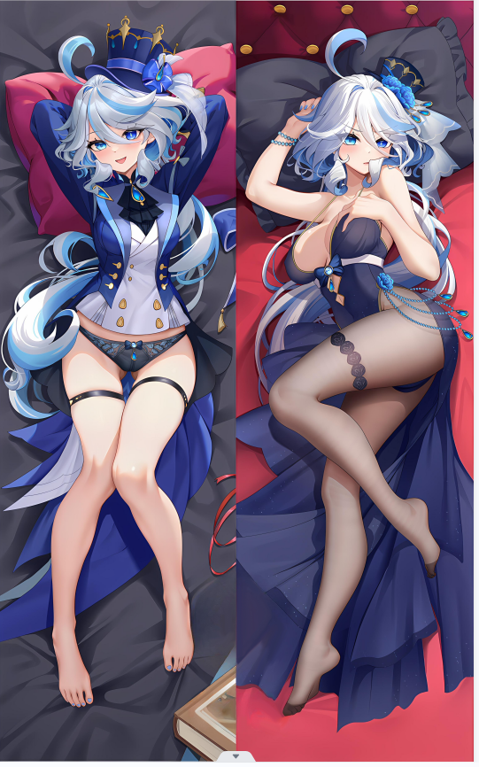 Genshin Impact Focalors Anime Dakimakura Body Pillow Cover