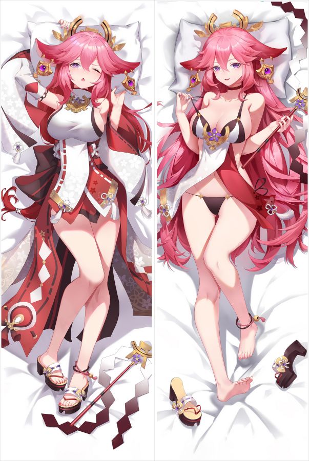 Genshin Impact Yae Miko Anime Dakimakura Body Pillow Cover
