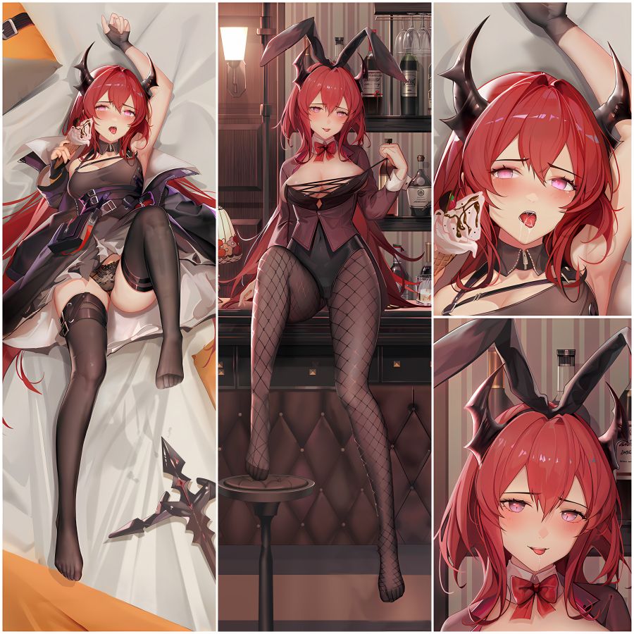 Arknights Surtr Anime Dakimakura Body Pillow Cover