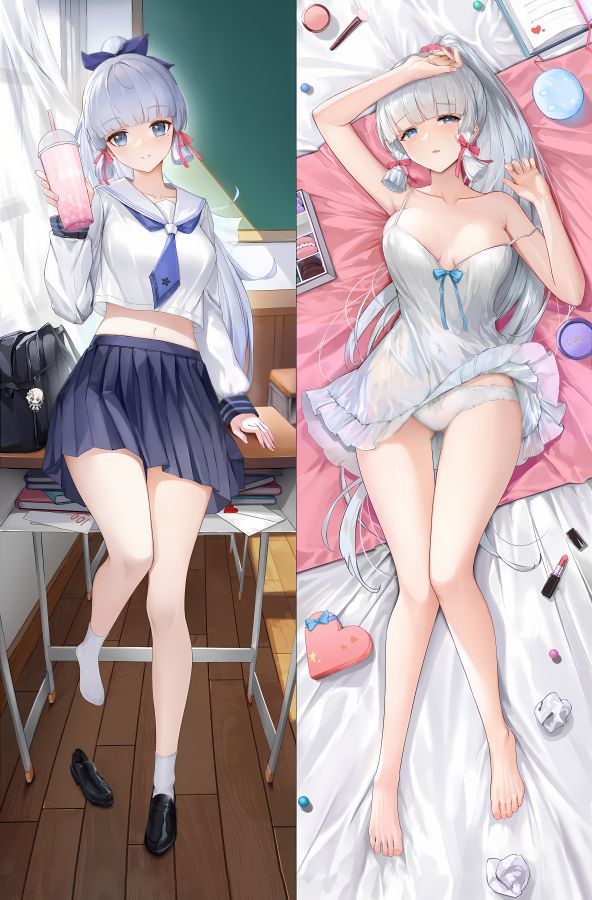 Genshin Impact Kamisato Ayaka Anime Dakimakura Body Pillow Cover