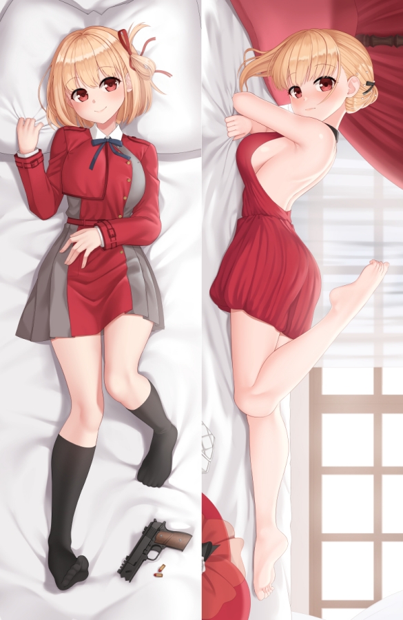 Lycoris Recoil Nishikigi Chisato Anime Dakimakura Body Pillow Cover
