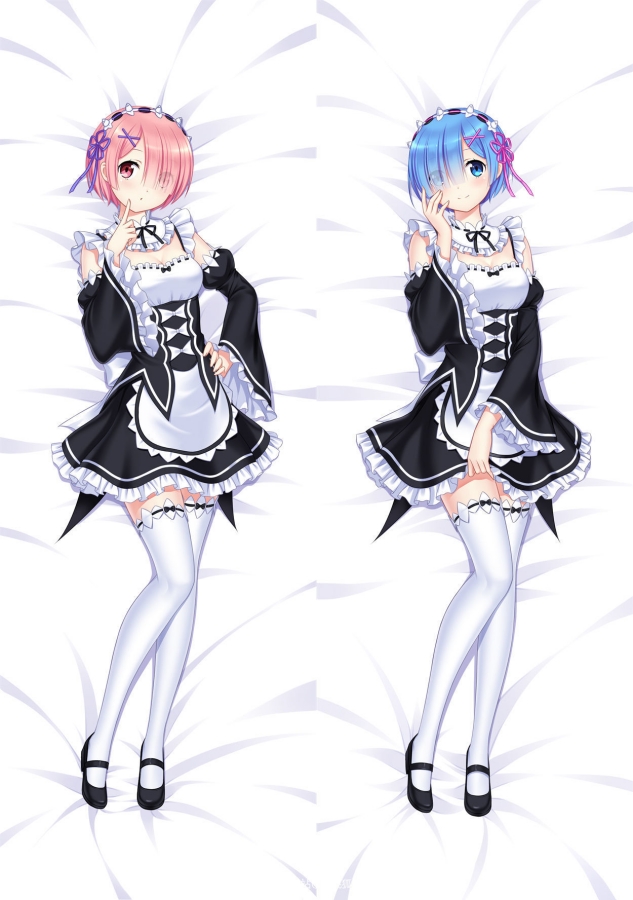 Re:Zero Rem Ram Anime Dakimakura Body Pillow Cover