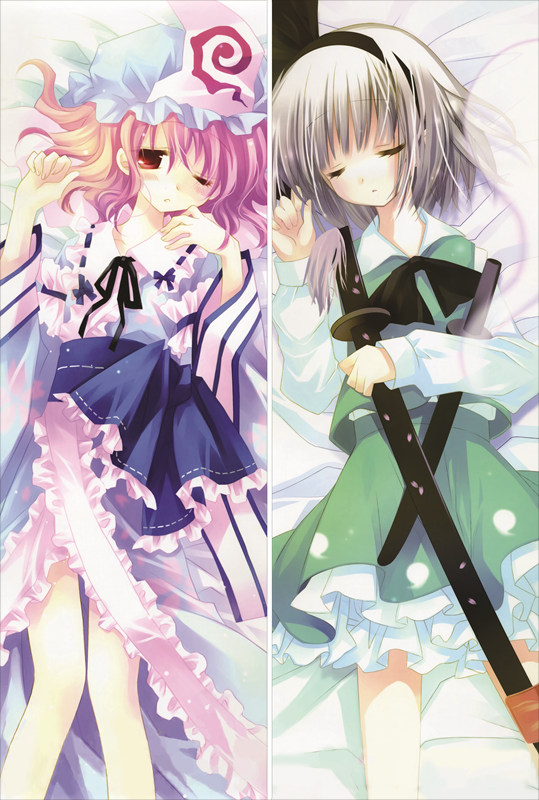 TouHou Project Saigyouji Yuyuko + Youmu Konpaku Anime Dakimakura Body Pillow Cover