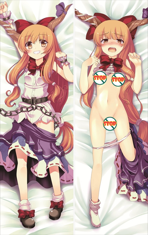 TouHou ProjectIbuki Suika Anime Dakimakura Waifu Pillow Case