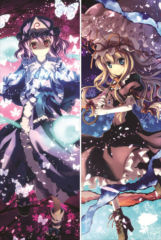 TouHou ProjectSaigyouji Yuyuko & Yakumo Yukari Anime Dakimakura Waifu Pillow Case