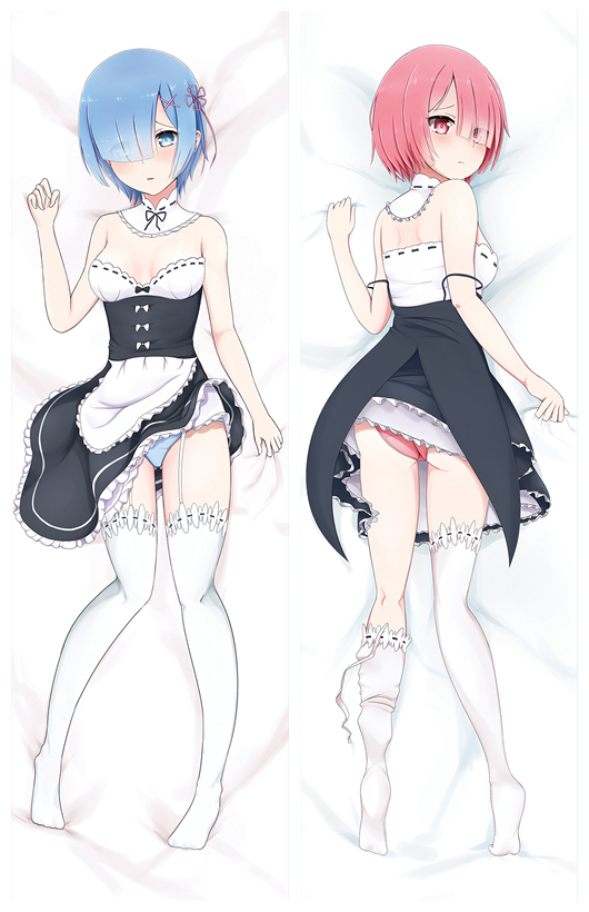 Re:Zero Rem & Ram Anime Dakimakura Body Pillow Cover