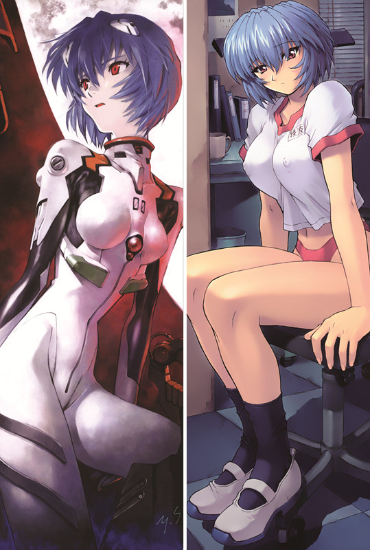 Neon Genesis Evangelion Rei Ayanami Anime Dakimakura Waifu Pillow Case