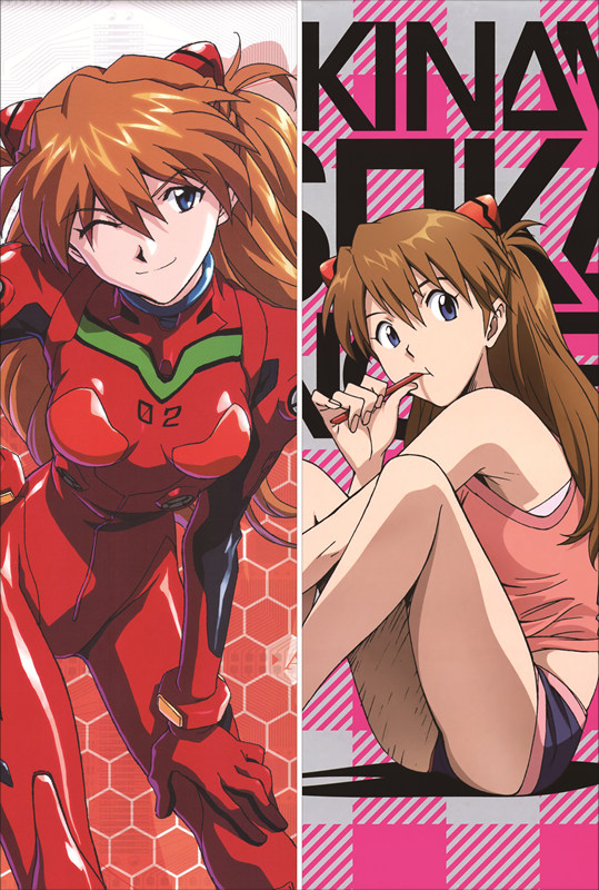 EVA Neon Genesis Evangelion Asuka Langley Soryu Anime Dakimakura Waifu Pillow Case