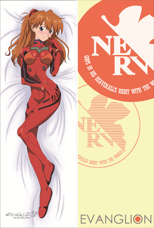 EVA Neon Genesis Evangelion Asuka Langley Soryu Anime Dakimakura Waifu Pillow Case