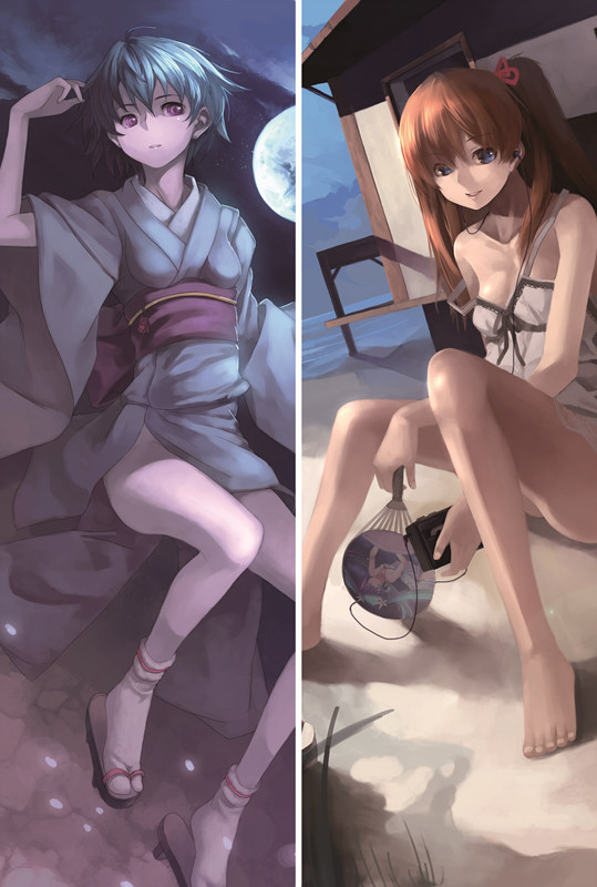 Neon Genesis Evangelion Rei Ayanami Anime Dakimakura Waifu Pillow Case