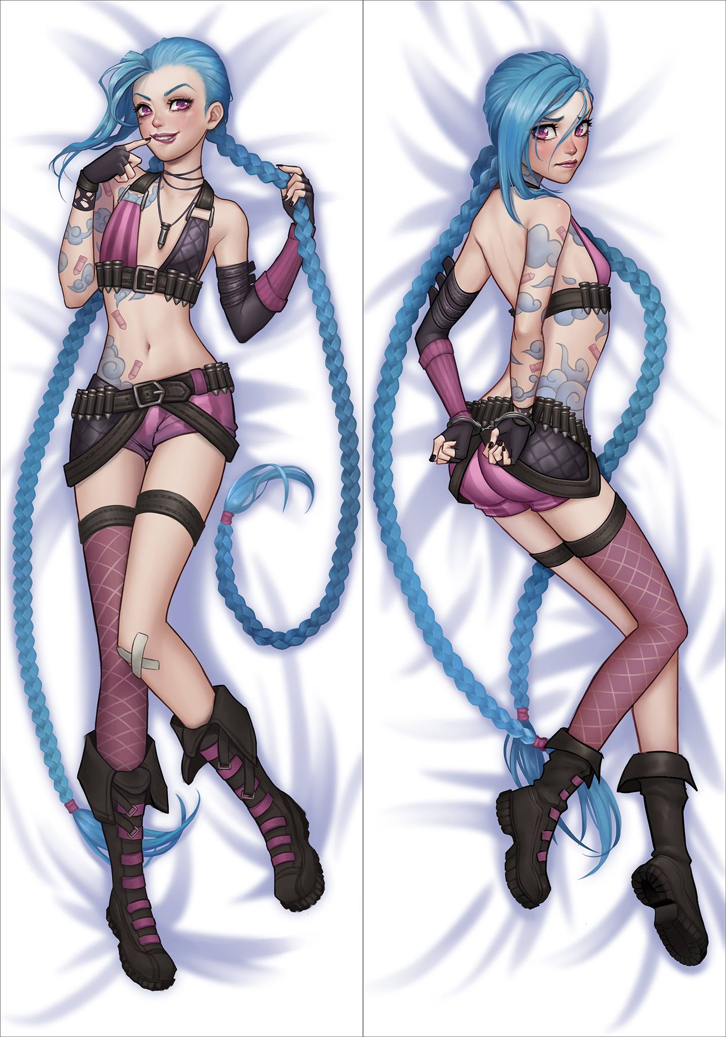 League of Legends Jinx Anime Dakimakura Japanese Pillow Cover
