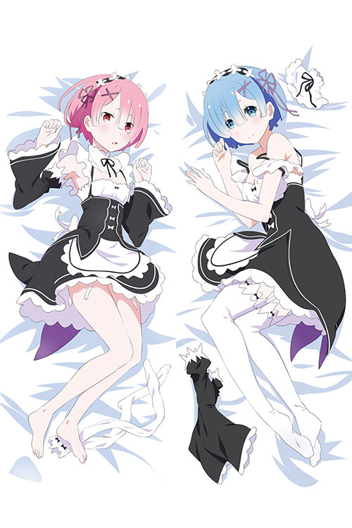 Re:Zero Rem Ram Anime Dakimakura Japanese Pillow Cover69066