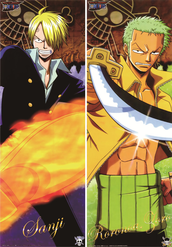 One Piece Roronoa Zoro + Sanji Anime Dakimakura Body Pillow Cover