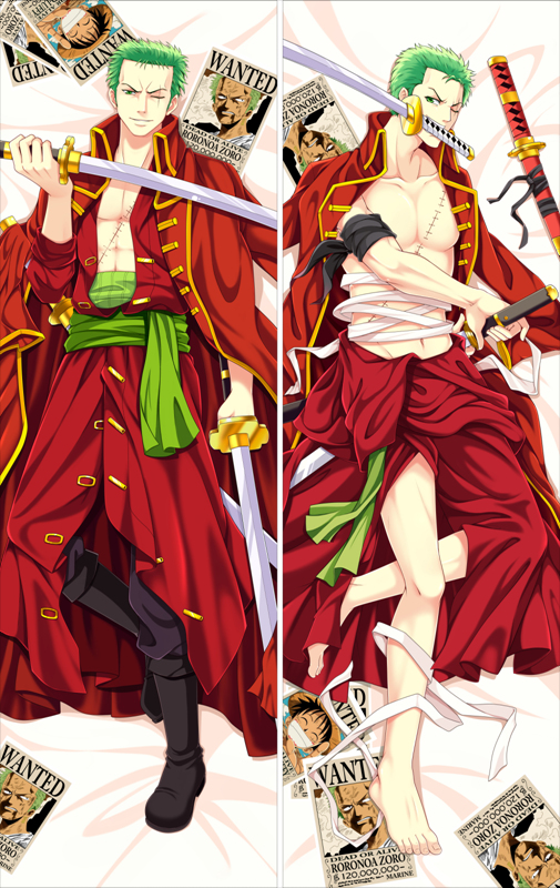 One Piece Roronoa Zoro Anime Dakimakura Waifu Pillow Case