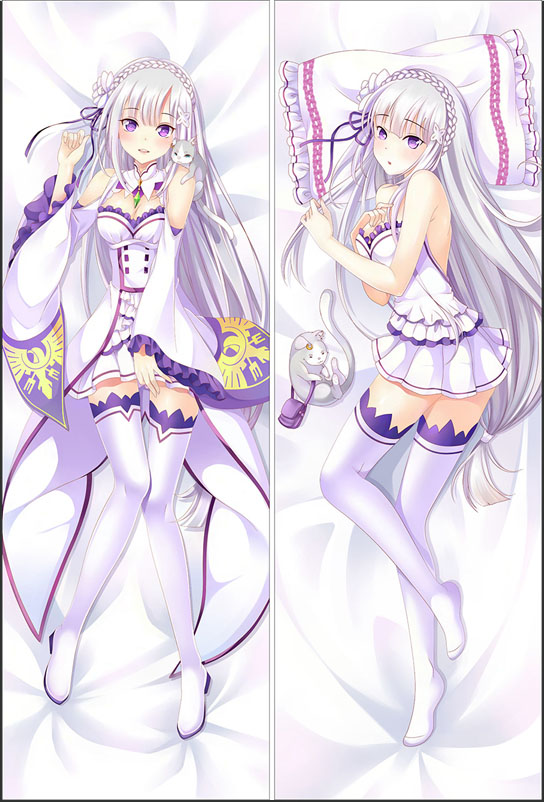 Re:Zero Emilia Anime Dakimakura Body Pillow Cover612092