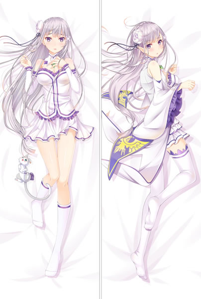 Re:Zero Emilia Anime Dakimakura Pillow Cover