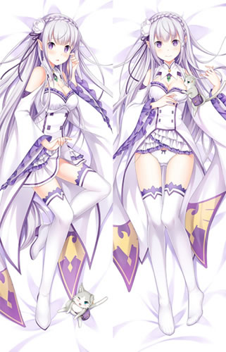Re:Zero Emilia Anime Dakimakura Pillow Cover