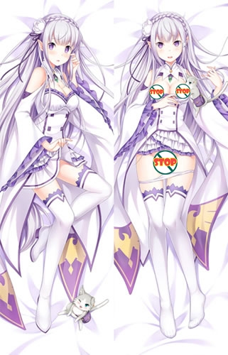 Re:Zero Emilia Anime Dakimakura Pillow Cover