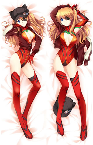 Neon Genesis Evangelion EVA Asuka Langley Soryu Anime Dakimakura Body Pillow Case