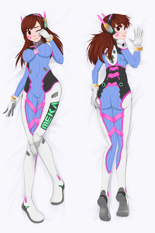 Overwatch D.Va Anime Dakimakura Pillow Cover