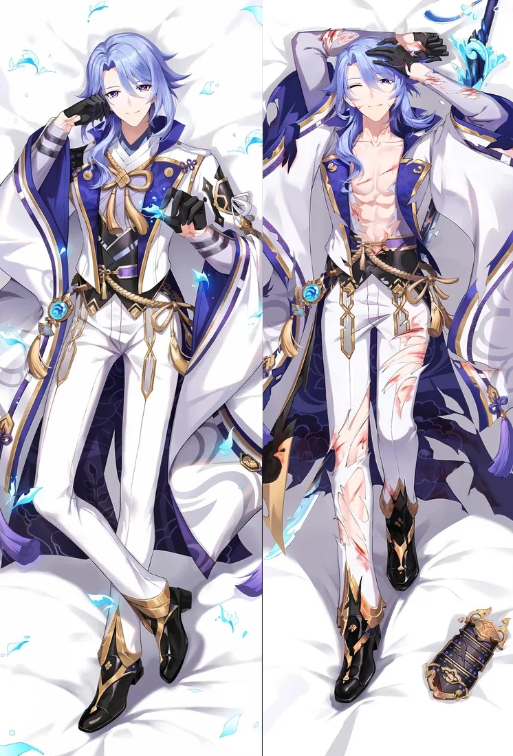 Genshin Impact Kamisato Ayato Anime Dakimakura Body Pillow Cover