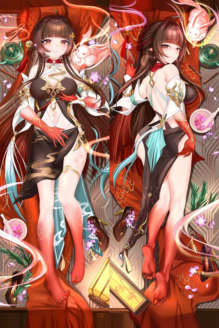 Honkai Star Rail Lingsha Anime Dakimakura Body Pillow Cover