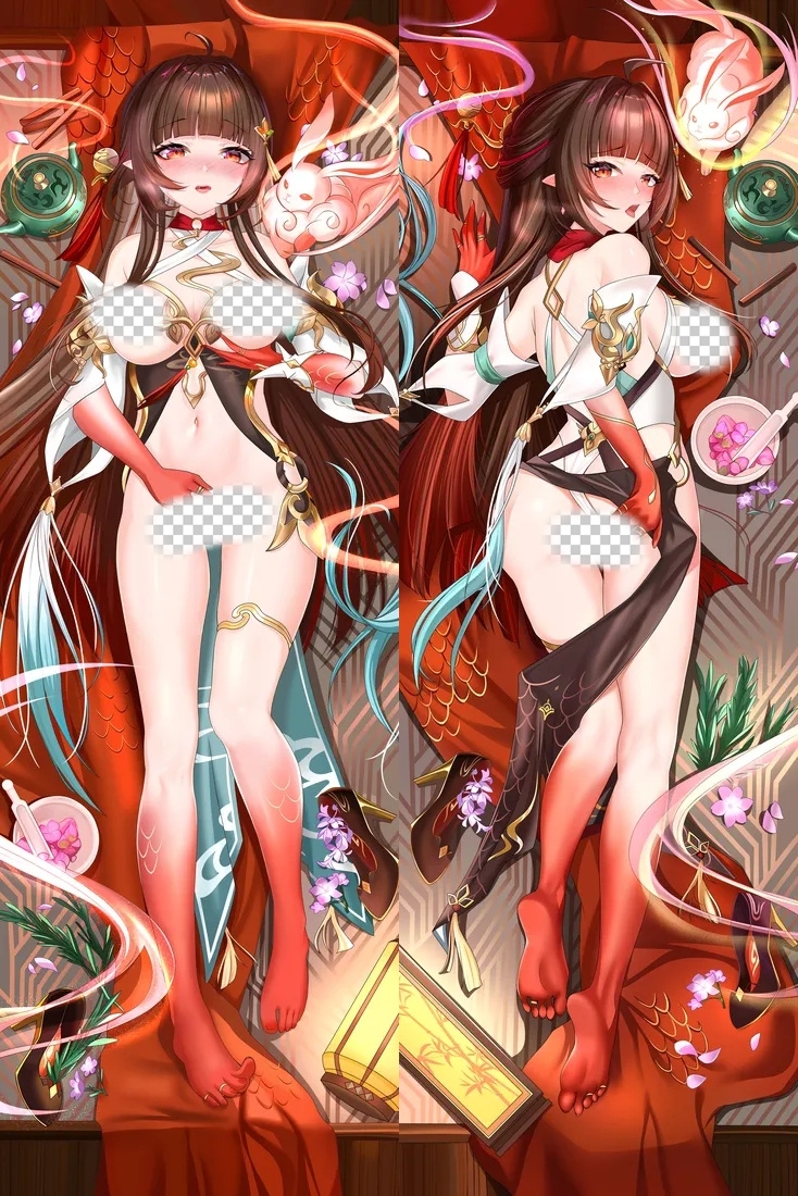 Honkai Star Rail Lingsha Anime Dakimakura Body Pillow Cover