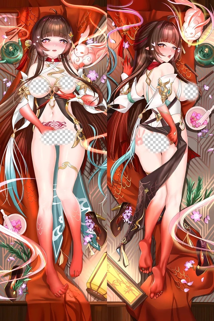 Honkai Star Rail Lingsha Anime Dakimakura Body Pillow Cover
